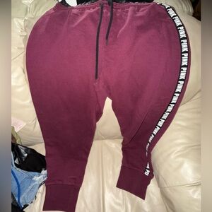 Maroon PINK sweatpants